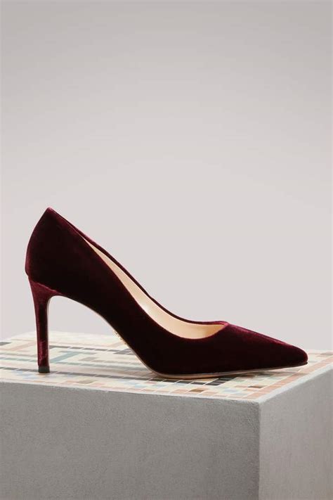 prada glitter pumps|prada velvet pumps.